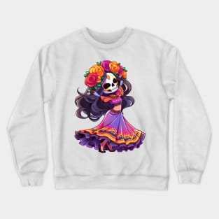 Day of the Dead Woman Dancing Crewneck Sweatshirt